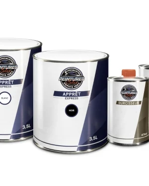 Kit complet 2 Apprêts Acryliques HS Express 4:1 7L – Noir + Blanc + Catalyseur 1.75L – Carrosserie Auto