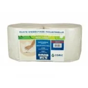 Bobine d&rsquo;essuyage blanche pure ouate T.1000 – COB PREMIUM – lot de 2